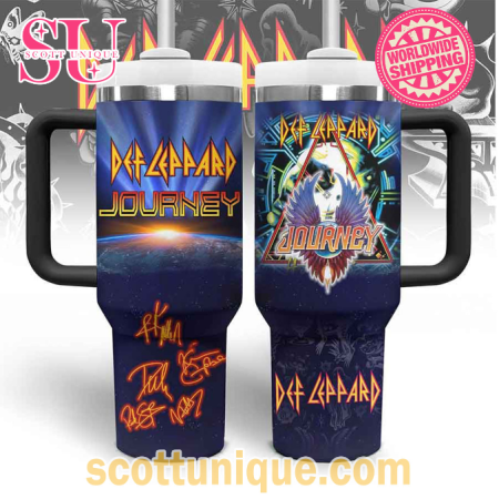 Def Leppard Journey Rock 30oz or 40oz Stainless Steel Tumbler With Handle QDH