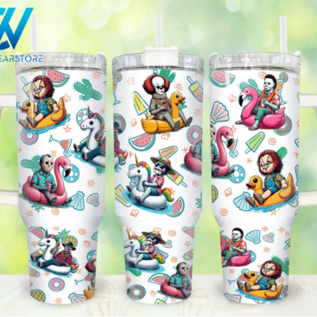 Movies Characters Horror Characters Summer Halloween 30oz or 40oz Stainless Steel Tumbler With Handle QDH