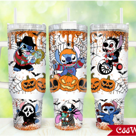 Cartoon Characters Halloween Cartoon 30oz or 40oz Stainless Steel Tumbler With Handle QDH
