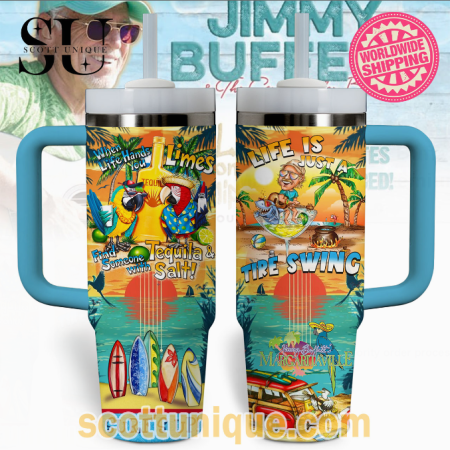 Summer Jimmy Buffett Margaritaville Premium 30oz or 40oz Stainless Steel Tumbler With Handle QDH