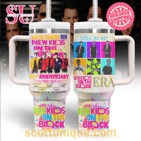 NKOTB Still In My 40th Anniversary 30oz or 40oz Stainless Steel Tumbler With Handle QDH