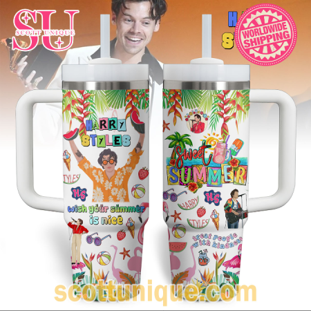 Sweet Summer Harry Styles Hawaii 30oz or 40oz Stainless Steel Tumbler With Handle QDH