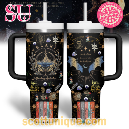 Velaris City Of Starlight Premium 30oz or 40oz Stainless Steel Tumbler With Handle QDH