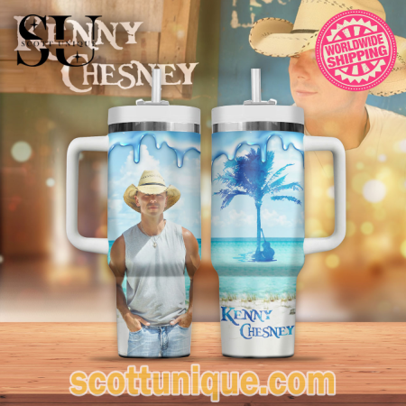 Kenny Chesney Blue Melting 30oz or 40oz Stainless Steel Tumbler With Handle QDH