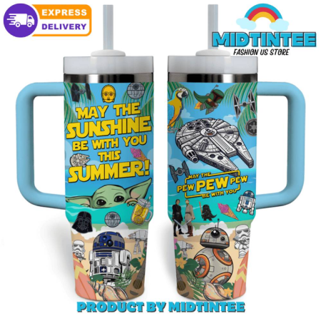 Star Wars Be With you This Summer 30oz or 40oz Stainless Steel Tumbler With Handle QDH