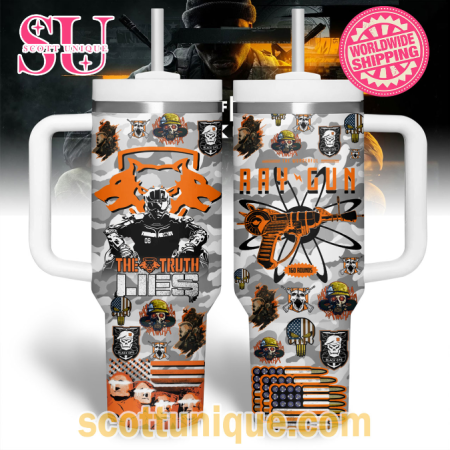 The Truth Lies Call of Duty Ray Gun Whites 30oz or 40oz Stainless Steel Tumbler With Handle QDH