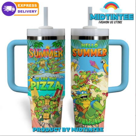 Teenage Mutant Ninja Turtles Summer Time 30oz or 40oz Stainless Steel Tumbler With Handle QDH