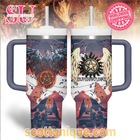 Limited Edition Supernatural Art 30oz or 40oz Stainless Steel Tumbler With Handle QDH