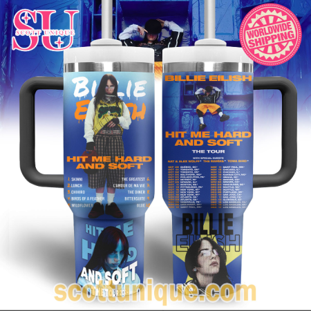 Billie Eilish Hit Me Hard And Soft Tour 2024 30oz or 40oz Stainless Steel Tumbler With Handle QDH