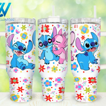 Cartoon Valentines Happy Valentines Day Couple Love 30oz or 40oz Stainless Steel Tumbler With Handle QDH