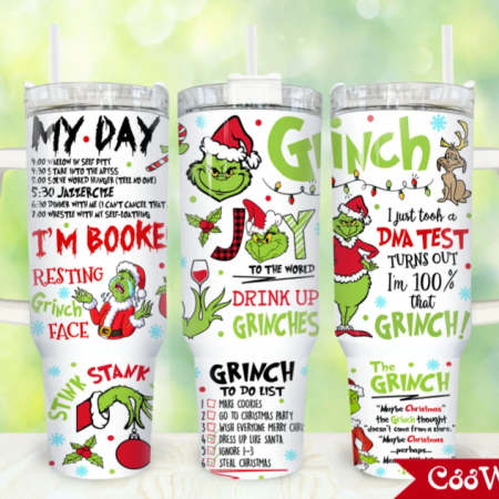 Christmas Merry Christmas Cartoon Christmas 30oz or 40oz Stainless Steel Tumbler With Handle QDH