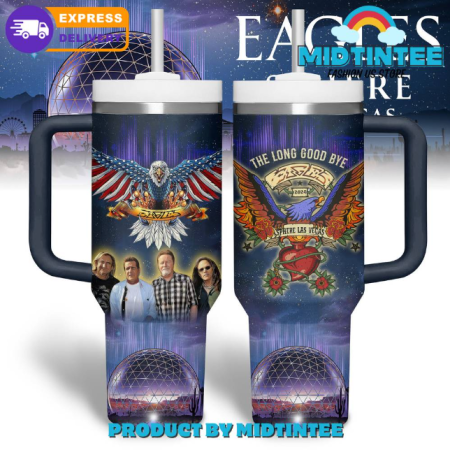Eagles Rock Band The Long Good Bye 30oz or 40oz Stainless Steel Tumbler With Handle QDH