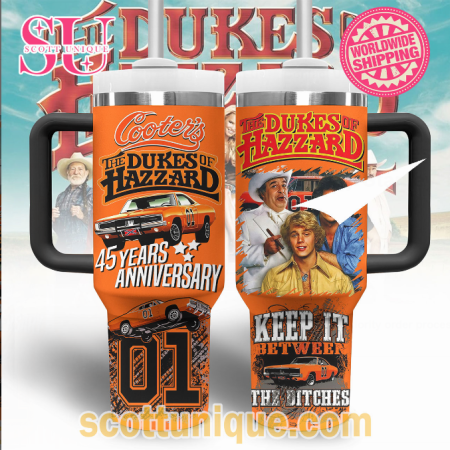 Cooter’s The Dukes Of Hazzard 45 Anniversary 30oz or 40oz Stainless Steel Tumbler With Handle QDH