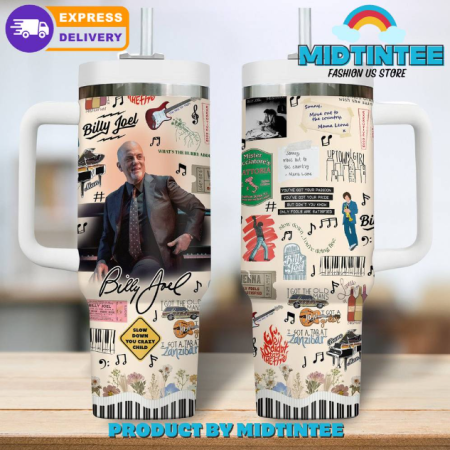 Billy Joel American Singer New 30oz or 40oz Stainless Steel Tumbler With Handle QDH