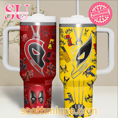 Deadpool & Wolverine Marvel 30oz or 40oz Stainless Steel Tumbler With Handle QDH