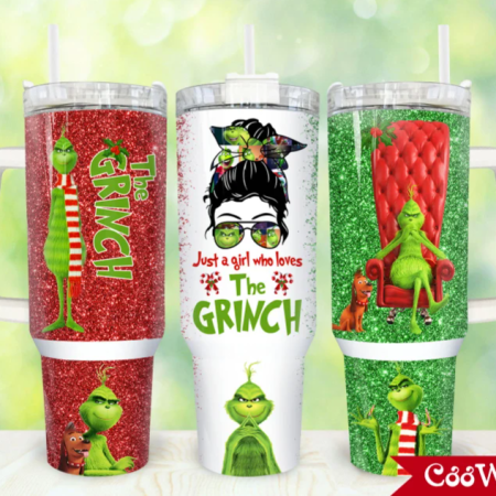 Christmas Characters Merry Christmas Cartoon Christmas 30oz or 40oz Stainless Steel Tumbler With Handle QDH