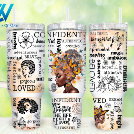 Strong Black Woman Black Girl Magic Daily Affirmations 30oz or 40oz Stainless Steel Tumbler With Handle QDH