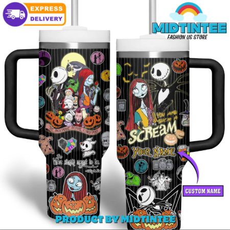 The Pumpkin King’s Customized 30oz or 40oz Stainless Steel Tumbler With Handle QDH