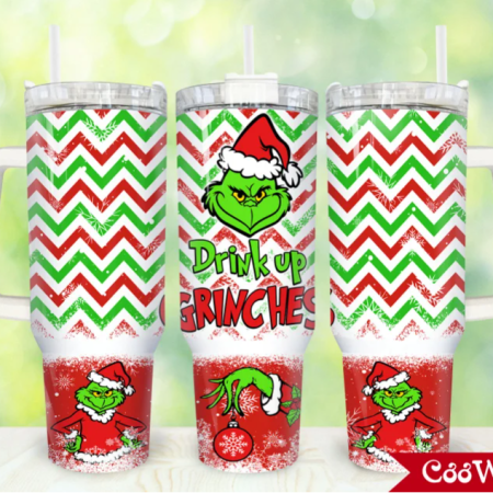 Christmas Characters  Cartoon Christmas Sublimation 30oz or 40oz Stainless Steel Tumbler With Handle QDH