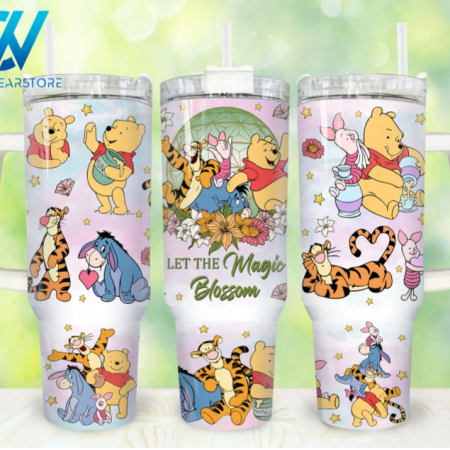 Cartoon Characters Bear and Friends Bear Cartoon 30oz or 40oz Stainless Steel Tumbler With Handle QDH