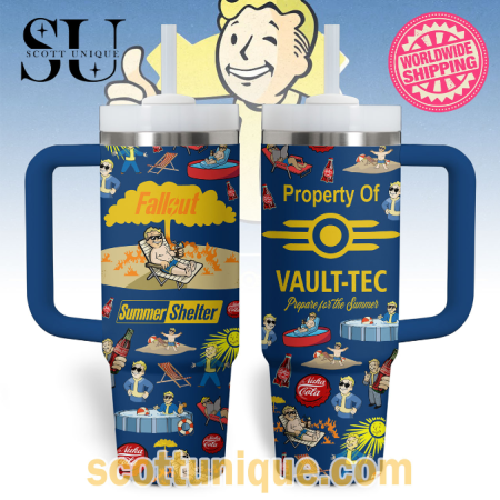 Fallout Summer Shelter Premium 30oz or 40oz Stainless Steel Tumbler With Handle QDH