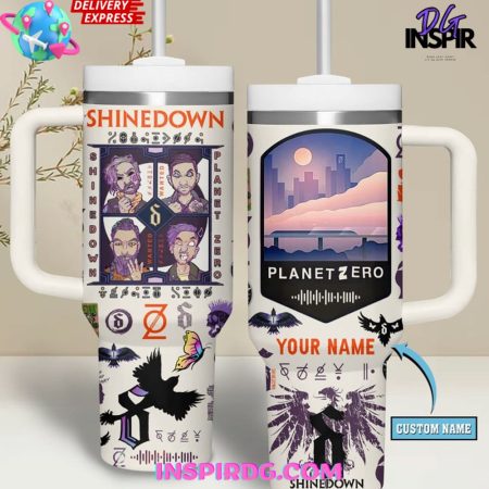 Shinedown Planet Zero 30oz or 40oz Stainless Tumbler With Handle NVA
