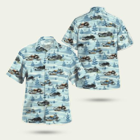 Ski Doo Snowmobile Palm Tree Hawaiian Shirt