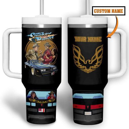 Smokey and the Bandit Customized   Black  30oz or 40oz Stainless Steel Tumbler With Handle HG