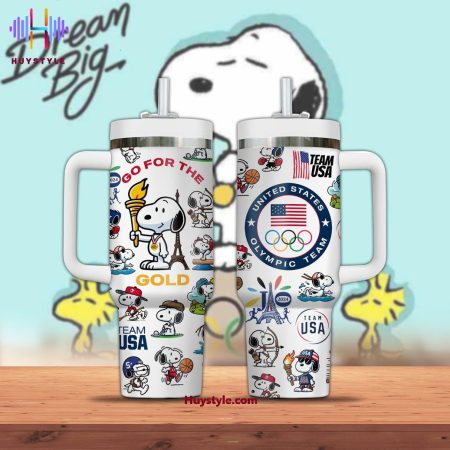 Snopi X United States Olympic Team Go For The Gold Quencher 30oz or 40oz Stainless Steel Tumbler With Handle NVA