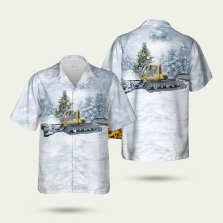 Snowcat Bombardier Br275 Snow Groomer Christmas Hawaiian Shirt