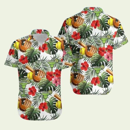 Softball And Margarita Hawaiian Shirt