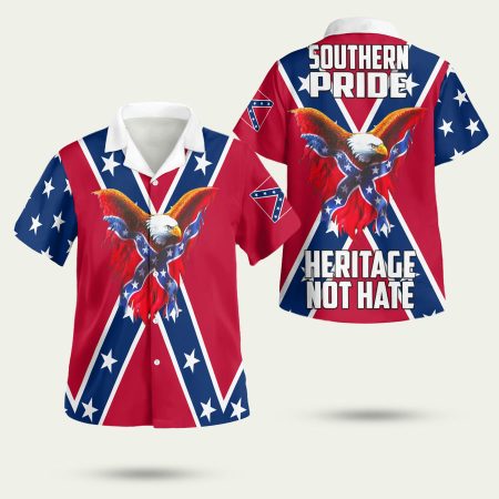 Southern Pride Heritage Not Hate Hawaiian Shirt