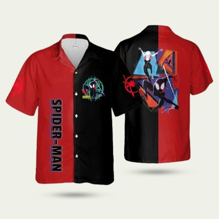 Spider Man Across The Spider Verse Texture Hawaiian Shirt