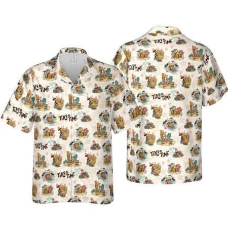 Spongebob Squarepants Character Floral Hawaiian Shirt