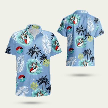 Squirtle pokemon hawaiian shirt