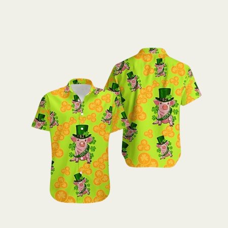 St Patrick’s Day Lucky Baby Pig Hawaiian Shirt