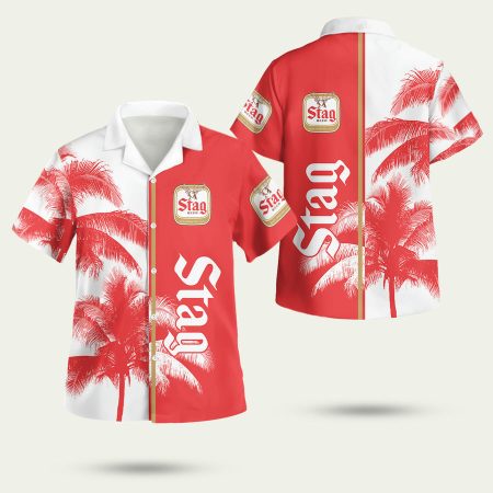 Stag Beer Palm Tree Hawaiian Shirt