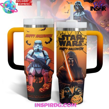 Star Wars Happy Halloween 30oz or 40oz Stainless Tumbler With Handle NVA