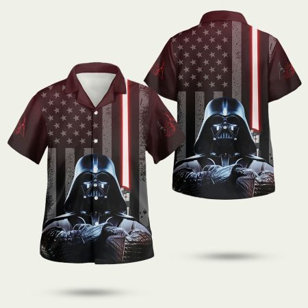 Star Wars Darth Vader American Flag Hawaiian Shirt