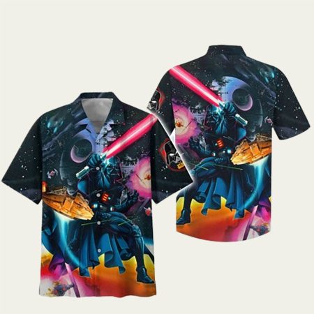 Star Wars Darth Vader In The Sky Summer Hawaiian Shirt