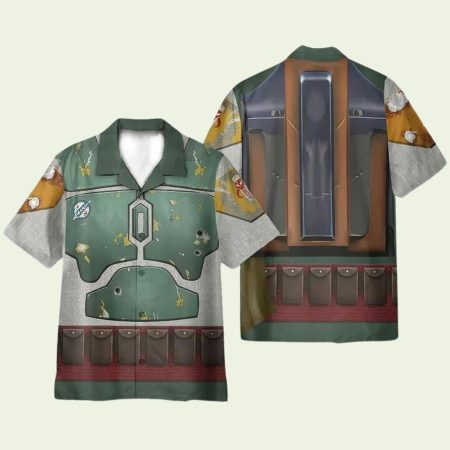 Star Wars Movie Boba Fett Cosplay Hawaiian Shirt