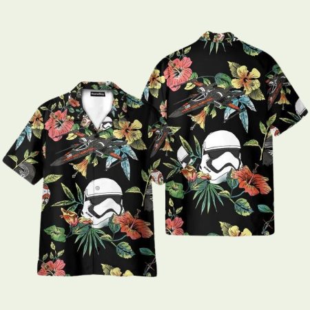Star Wars Stormtrooper Kylo Ren Bb8 Vintage Floral Hawaiian Shirt