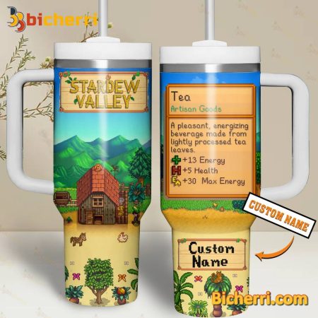 Stardew Valley Tea Artisan Goods Custom Name 30oz or 40oz Stainless Tumbler With Handle NVA