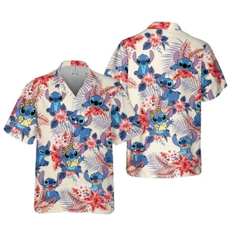 Stitch 4th Of July Summer Vacation Hawaiian Shirt