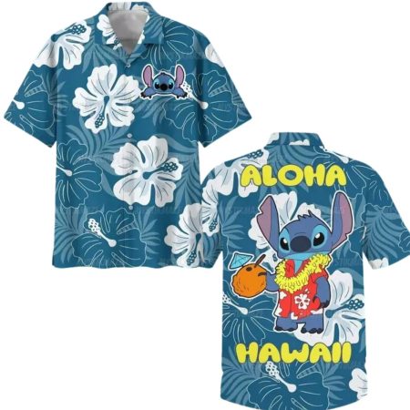 Stitch And Lilo Tropical Vacation Hawaiian Shirt