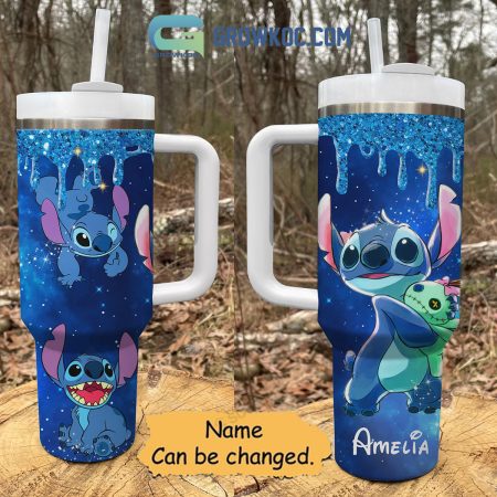 Stitch Snow Personalized 30oz or 40oz Stainless Tumbler With Handle NVA