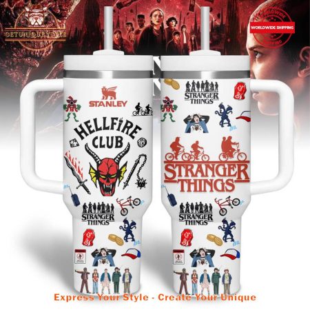 Stranger Things Hellfire Club 40oz   30oz or 40oz Stainless Steel Tumbler With Handle HG