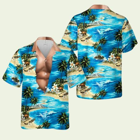 Strong Muscle Topical Hawaiian Shirt