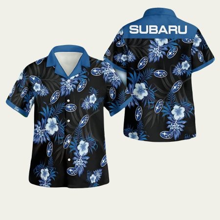 Subaru Hibiscus Flower Hawaiian Shirt