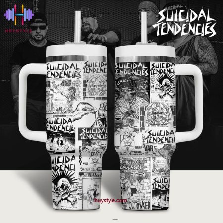 Suicidal Tendencies Skull Images Quencher 30oz or 40oz Stainless Steel Tumbler With Handle NVA